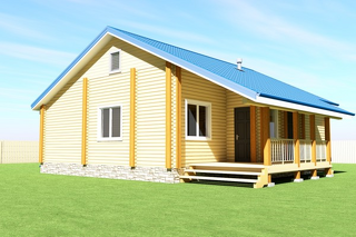 Деревянный дом на 95 квадратных метров