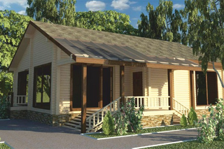 Строительство красивого дома из дерева